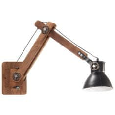 Greatstore Nástěnná lampa industriální styl černá kulatá E27