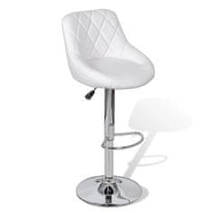 Vidaxl 240466 Bar Stools 2 pcs White Faux Leather