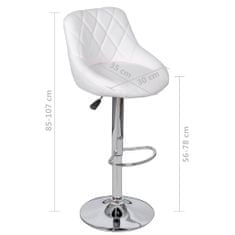 Vidaxl 240466 Bar Stools 2 pcs White Faux Leather