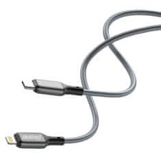 DUDAO L5H kabel USB-C / Lightning PD 65W 1m, šedý