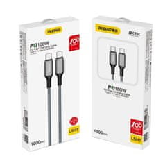 DUDAO L5H kabel USB-C / Lightning PD 65W 1m, šedý