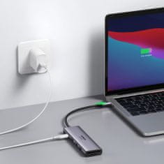 Ugreen CM511 HUB adaptér USB-C - 2x USB / HDMI / USB-C PD 100W, šedý