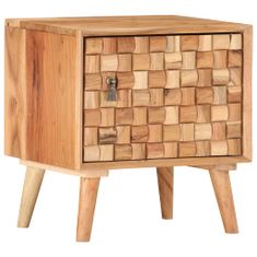 Greatstore Noční stolek 42 x 35 x 45 cm masivní akáciové dřevo