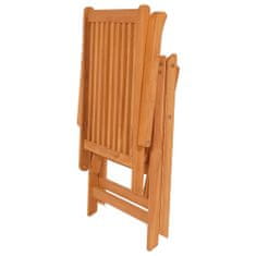 Greatstore Polohovací zahradní židle 8 ks masivní teak