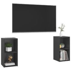 Greatstore TV stolky 2 ks šedé 72 x 35 x 36,5 cm dřevotříska