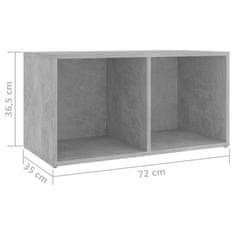 Greatstore TV stolky 2 ks betonově šedé 72 x 35 x 36,5 cm dřevotříska