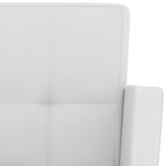 Greatstore Barové stoličky 2 ks bílé umělá kůže