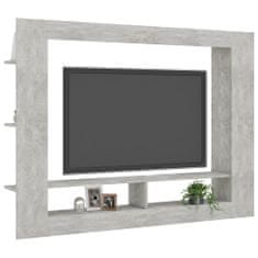 Greatstore TV stolek betonově šedý 152 x 22 x 113 cm dřevotříska