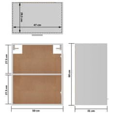 Greatstore Kuchyňské skříňky 2 ks bílé 50 x 31 x 60 cm dřevotříska