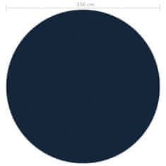 Petromila Plovoucí PE solární plachta na bazén 356 cm černo-modrá