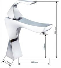 Mexen ESTRELLA umyvadlová baterie, chrom 72300-00 - MEXEN