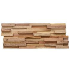 Greatstore 3D nástěnné obkladové panely 10 ks masivní teak 1 m2