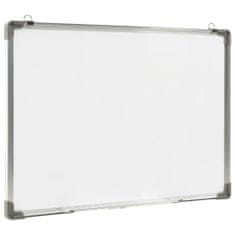 Greatstore Bílá magnetická tabule stíratelná za sucha 70 x 50 cm ocel