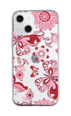 TopQ Kryt iPhone 13 mini silikon Pink Butterfly 64730