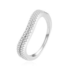 Beneto Moderní stříbrný prsten se zirkony AGG230 (Obvod 52 mm)