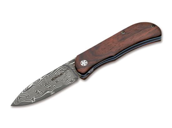 Böker Plus 01BO223DAM Exskelibur II Cocobolo Damast kapesní nůž 7 cm, damašek, dřevo Cocobolo