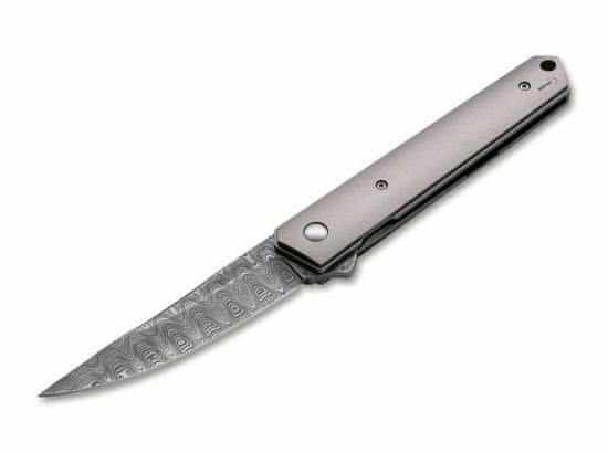 Böker Plus 01BO297DAM Kwaiken Flipper Damast kapesní nůž 9 cm, damašek, titan