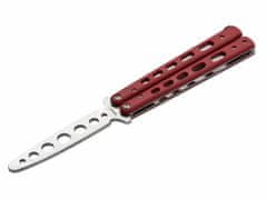 Böker Plus 01BO712 Balisong Trainer tréninkový nůž 10,3 cm, červená, G10