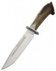 Muela SARRIO-19S lovecký nůž 19 cm, jelení paroh s růžicí, kožené pouzdro