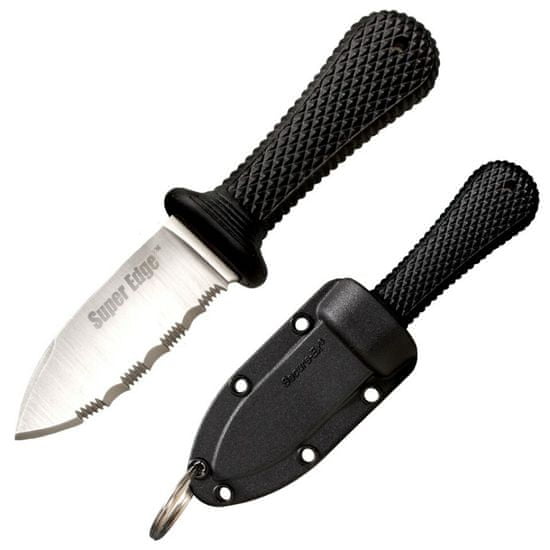 Cold Steel 42SS Super Edge nůž na krk 5 cm, černá, Kray-Ex, pouzdro