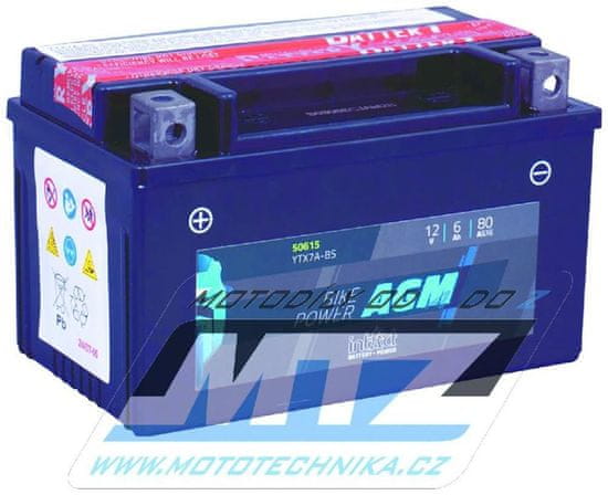 Dynavolt Baterie (akumulátor motocyklový) YTX7A-BS (12V-6Ah) B-YTX7ABS