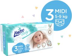 LINTEO Plenky Baby Prémium MIDI (5-9 kg) 54 ks