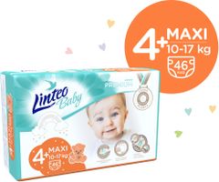 LINTEO Plenky Baby Prémium MAXI+ (10-17 kg) 46 ks