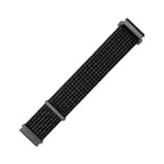 FIXED Nylonový řemínek Nylon Strap s Quick Release 22mm pro smartwatch, reflexně černý