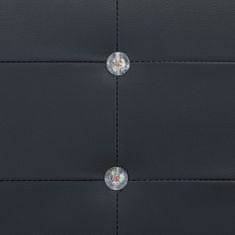 Vidaxl Postel s matrací z paměťové pěny černá umělá kůže 160 x 200 cm