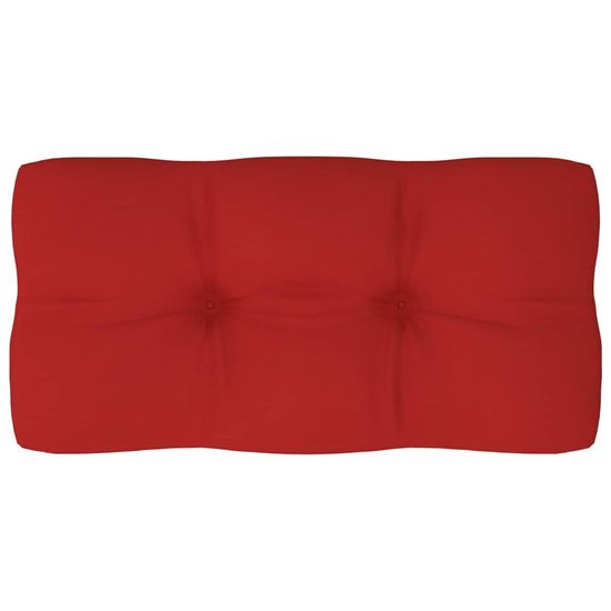 Greatstore Poduška na pohovku z palet červená 80 x 40 x 12 cm