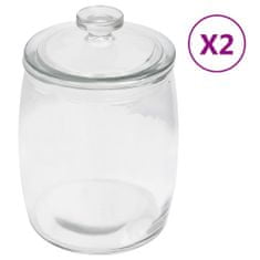 Greatstore Skleněné dózy s víčkem 2 ks 3850 ml