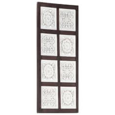 Greatstore Ručně vyřezávaný nástěnný panel MDF 40x80x1,5 cm hnědý a bílý