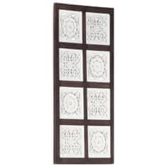 Vidaxl Ručně vyřezávaný nástěnný panel MDF 40x80x1,5 cm hnědý a bílý