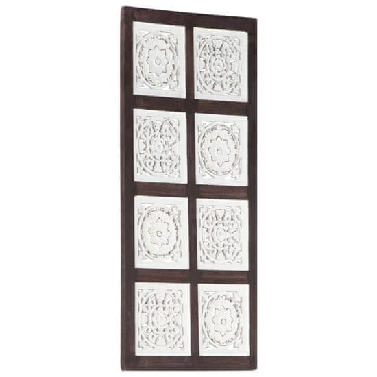 Greatstore Ručně vyřezávaný nástěnný panel MDF 40x80x1,5 cm hnědý a bílý