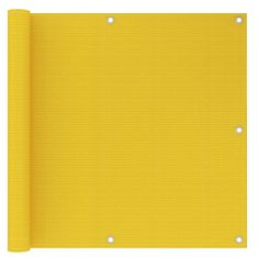 Vidaxl Balkonová zástěna žlutá 90 x 300 cm HDPE