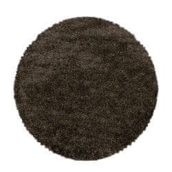 Ayyildiz Kusový koberec Fluffy Shaggy 3500 brown kruh