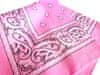 Šátek Paisley bandana - 43602, růžová, 55x55 cm