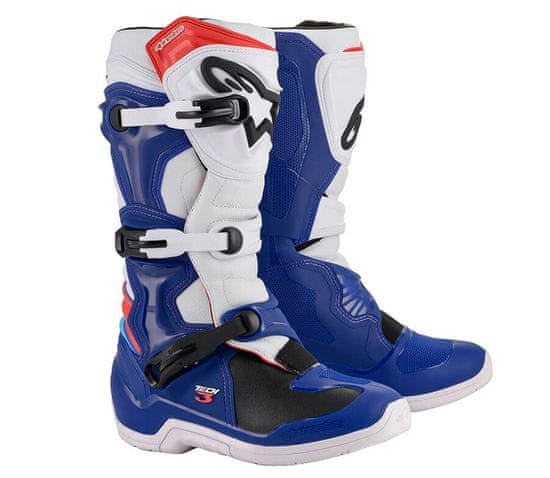 Alpinestars MX boty Tech 3 blue/white/red