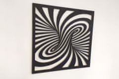 MAJA DESIGN Dřevěný obraz - SPIRÁLA - černý, 80 x 80 cm