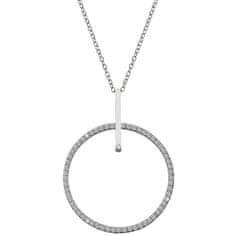 Hot Diamonds Stříbrný náhrdelník s pravým diamantem Flora DP717 (řetízek, přívěsek)