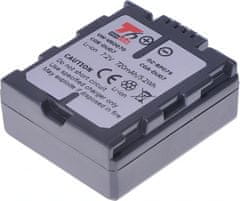 Baterie T6 Power pro videokameru Panasonic DZ-BP07S, Li-Ion, 7,2 V, 720 mAh (5,2 Wh), šedá