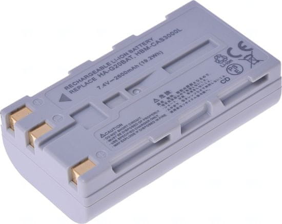 T6 power Baterie pro čtečku čárových kódů Casio FJ50L1-G, Li-Ion, 7,4 V, 2600 mAh (19,2 Wh), šedá