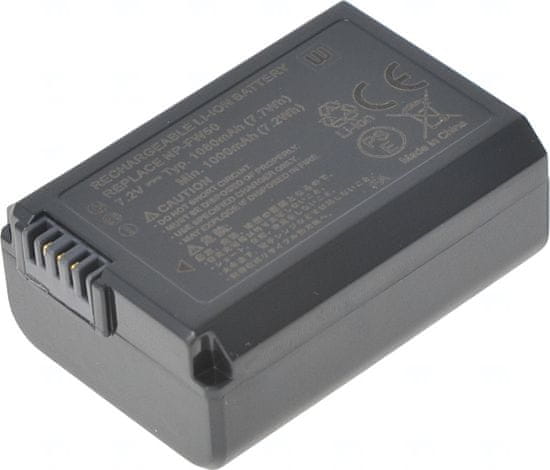 Baterie T6 Power pro SONY NEX-7, Li-Ion, 7,2 V, 1080 mAh (7,7 Wh), černá