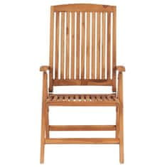 Greatstore Polohovací zahradní židle s poduškami 6 ks masivní teak