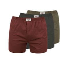 Bushman trenýrky Nicolas 3Pack khaki/burgundy/dark brown XXXXL