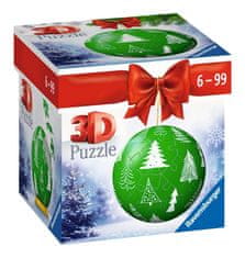 Ravensburger 3D Puzzle Puzzle-Ball Vánoční ozdoba zelená 54 dílků