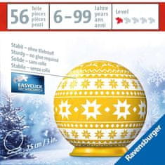 Ravensburger 3D Puzzle Puzzle-Ball Vánoční ozdoba žlutá 54 dílků