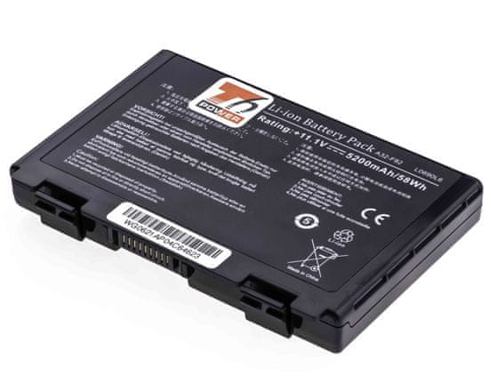 Baterie T6 Power pro Asus F82Q, Li-Ion, 11,1 V, 5200 mAh (58 Wh), černá