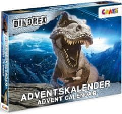 Craze Adventní kalendář Dinosauři Jurský park - figurky, samolepky a doplňky - drobné poškození