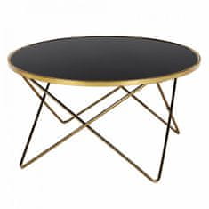ATAN Konferenční stolek ROSALO - gold chrom zlatá/černá